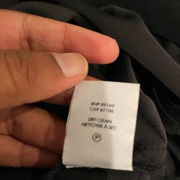 Derek Lam 10 Crosby Nellie Black Cowl Neck Feather Trim Midi Dress Size 2 NWT - Picture 11 of 11